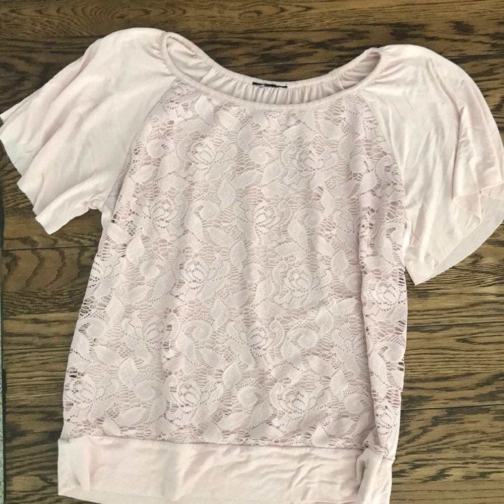 Baby pick lace front tee